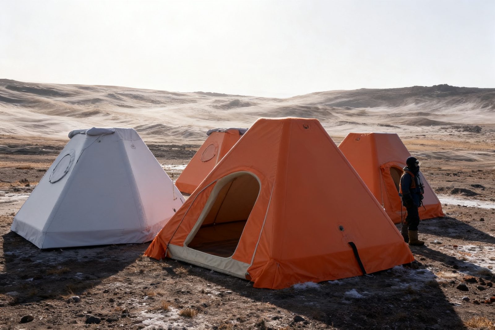fire camp deployed on site, in use