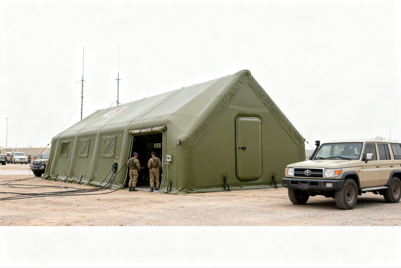 forward command post deployed on site, in use