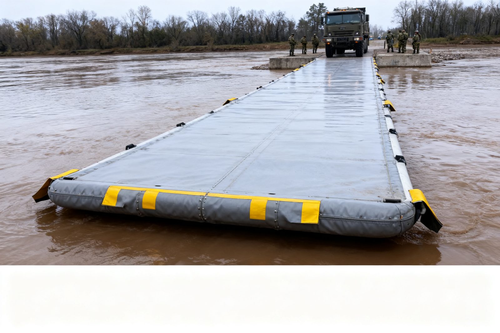landing platform deployed on site, in use