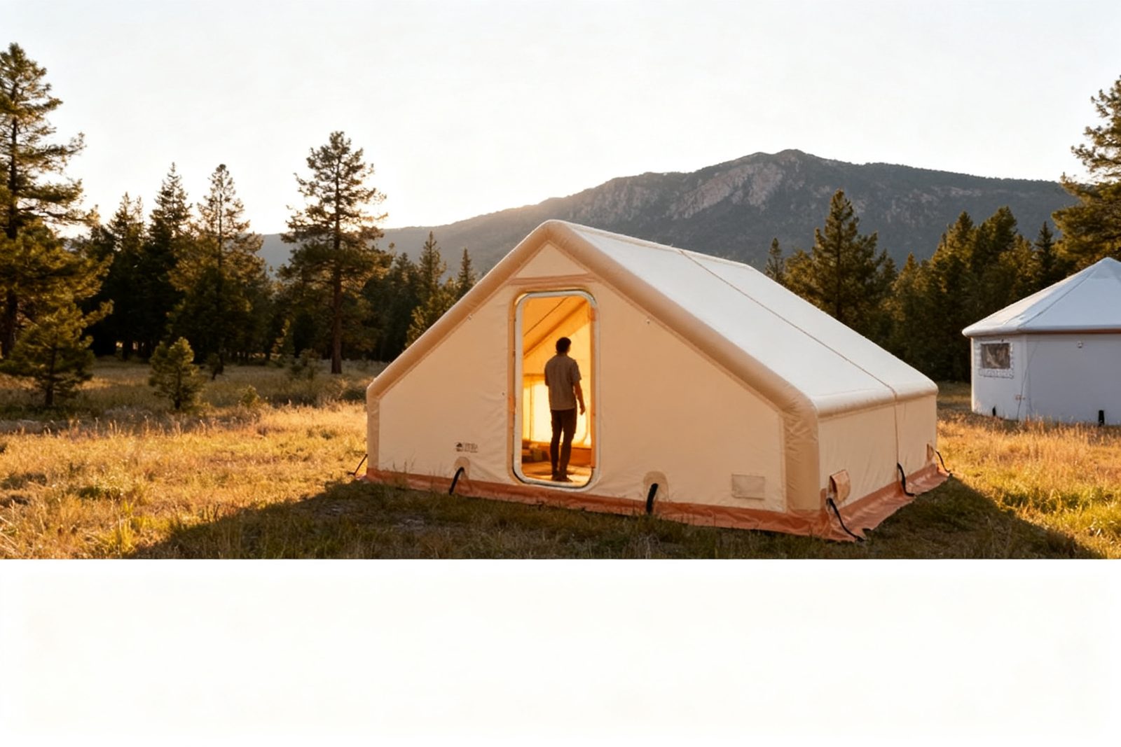 mobile guesthouse unit deployed on site, in use