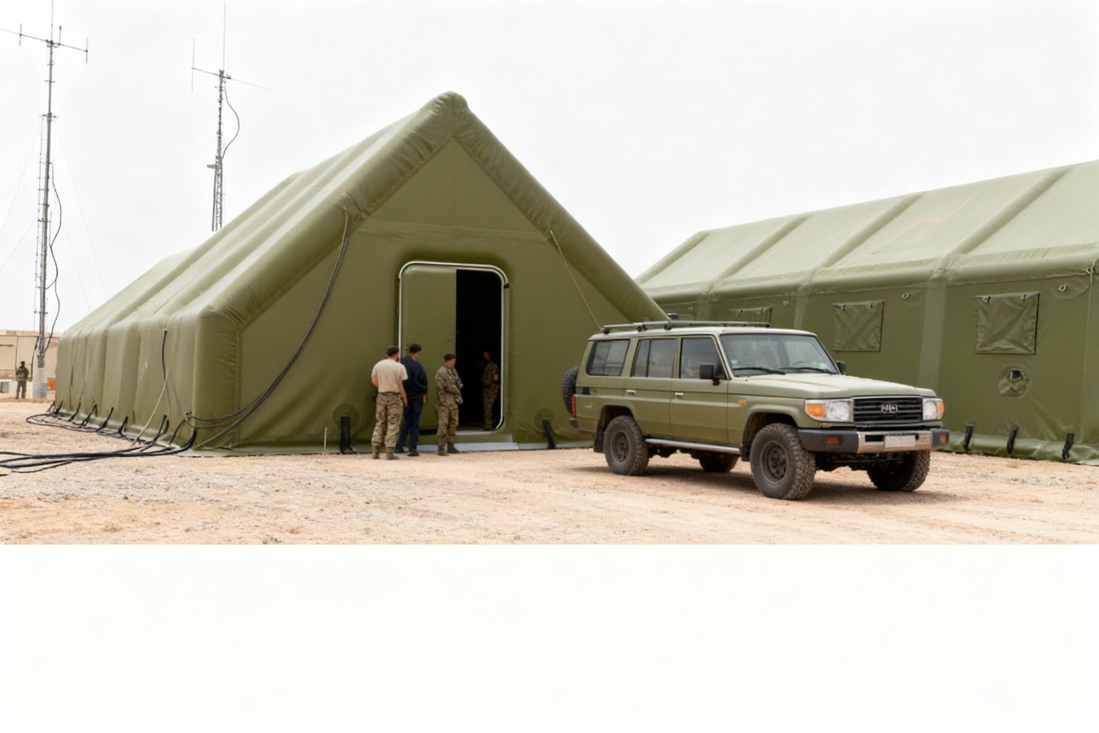 mobile laboratory deployed on site, in use