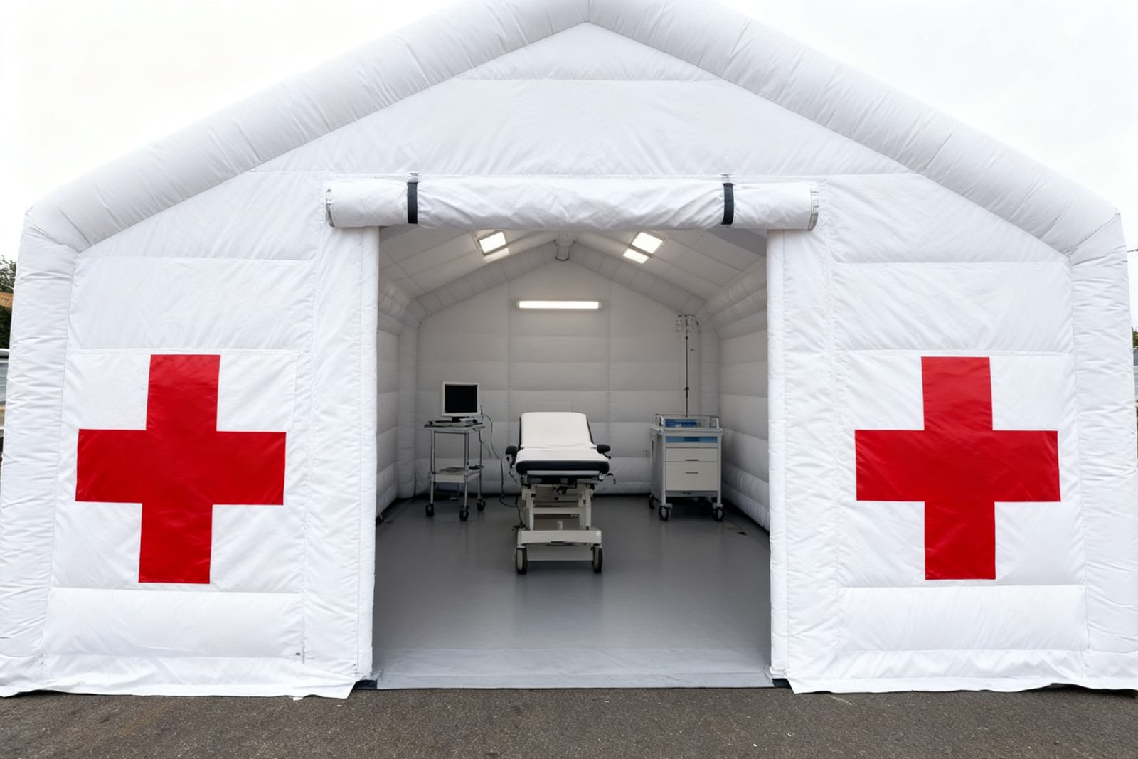 Interior of the negative pressure isolation unit, furnished and in use