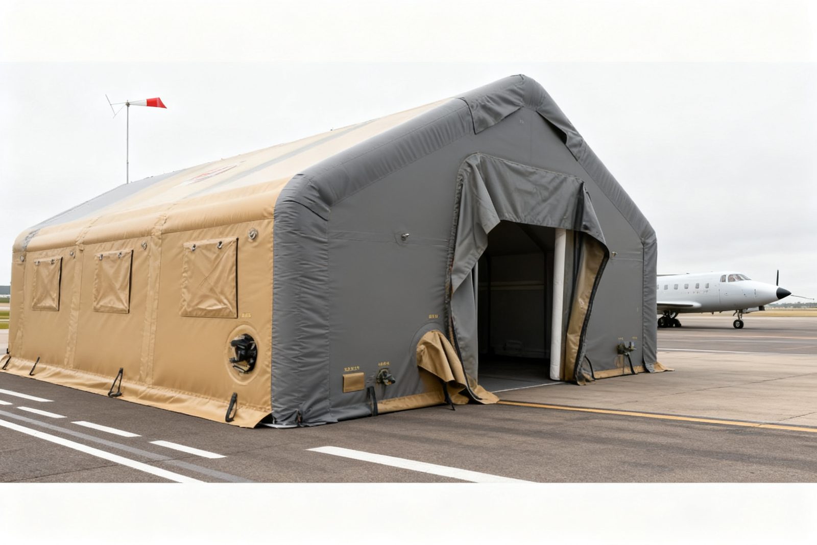 radar cover deployed on site, in use