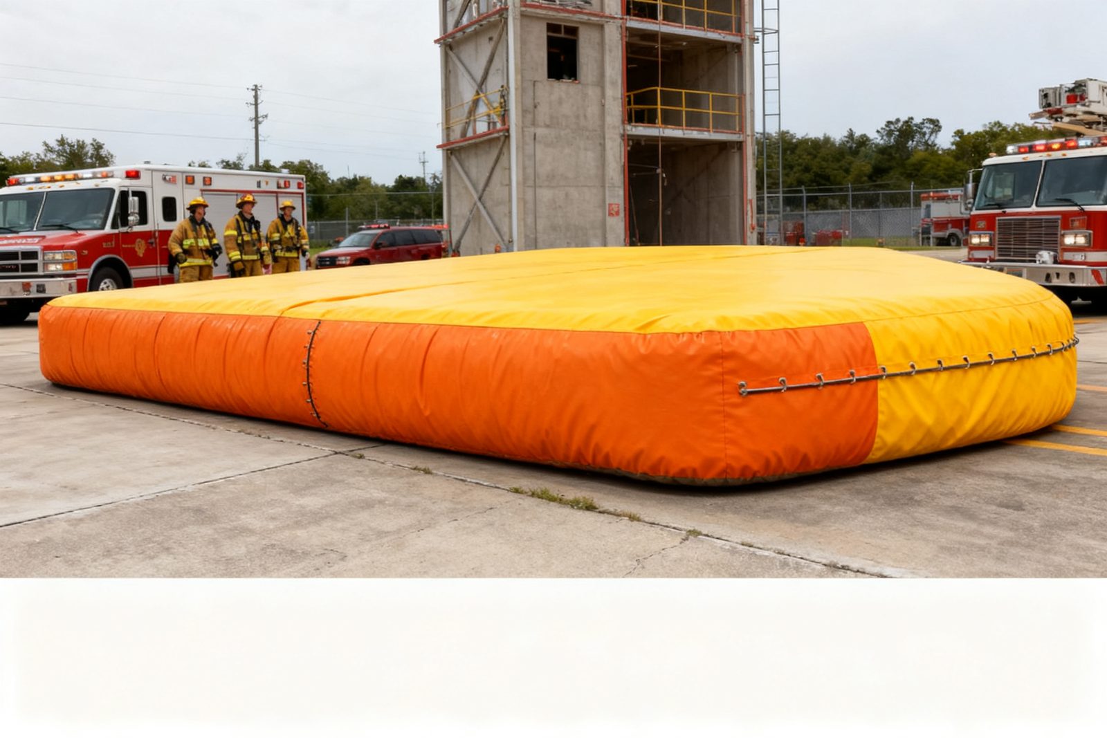 rubble crossing mat deployed on site, in use