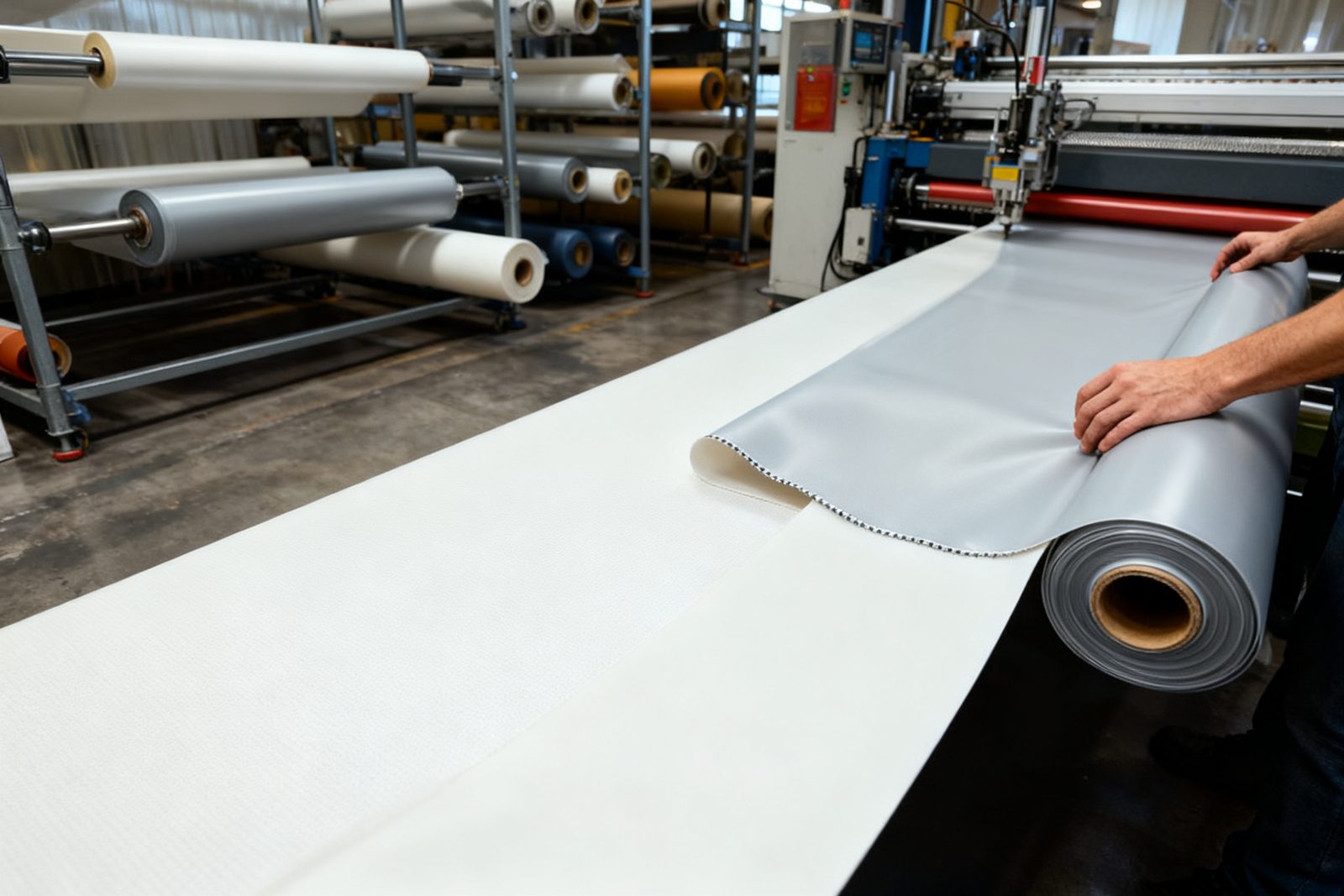 TPU coated fabric deployed on site, in use